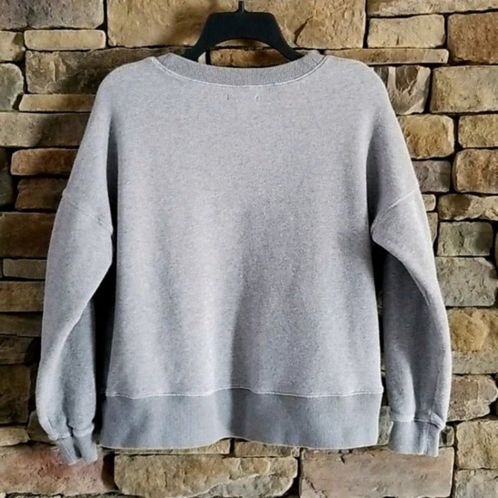 Madewell Gray Ruffle Sweatshirt - Picture 4 of 8